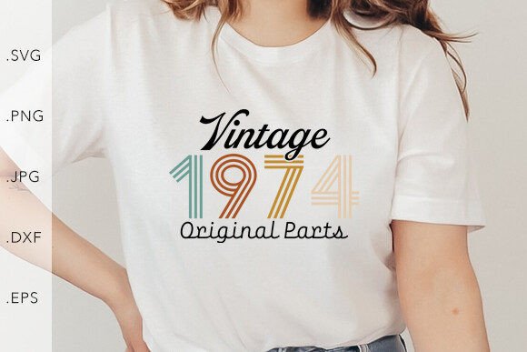 Download Vintage 1974 Original Parts SVG PNG - 1974 Collection