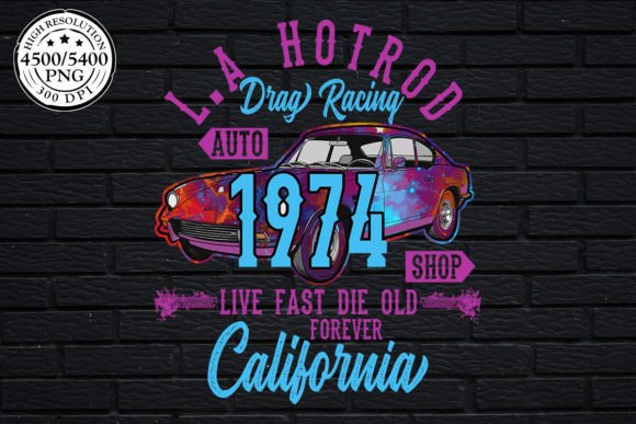 Download La Hotrod Drag Racing 1974 Auto T-shirt - 1974 Collection