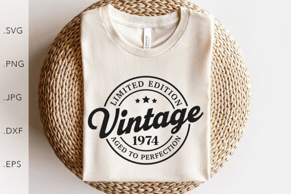 Download Vintage 1974 Aged to Perfection SVG PNG - 1974 Collection