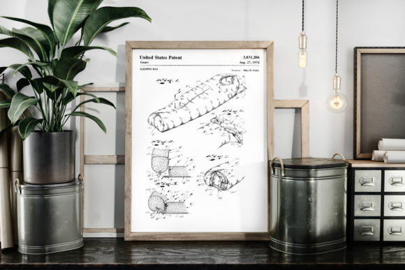Download Sleeping Bag 1974 Vintage Patent Poster - 1974 Collection